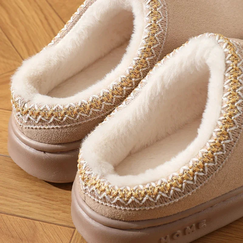 Plush Platform Home Slippers