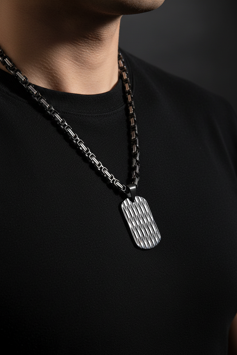 Black Ripple Pendant - Lifestyle