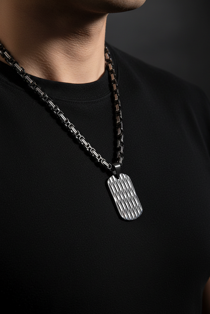 Black Ripple Pendant - Lifestyle