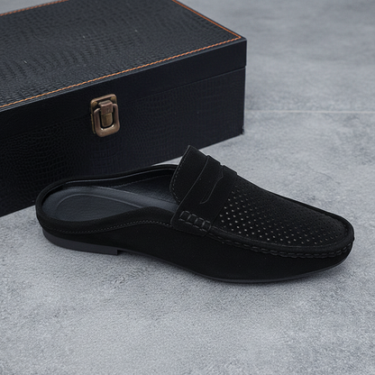 Black Suede Mule – Side