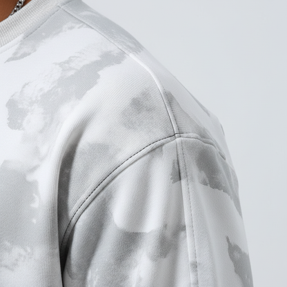 Black sweatshirt stitching close-up