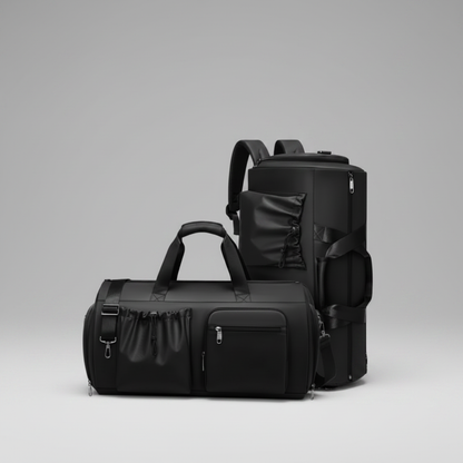 Duffel + Backpack - Gray Background