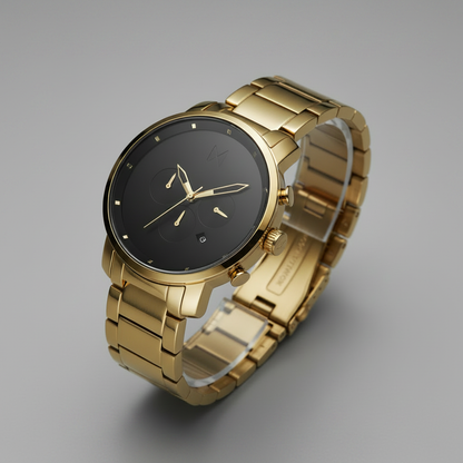 Eclipse Chronograph Watch - Gold Angle Clean