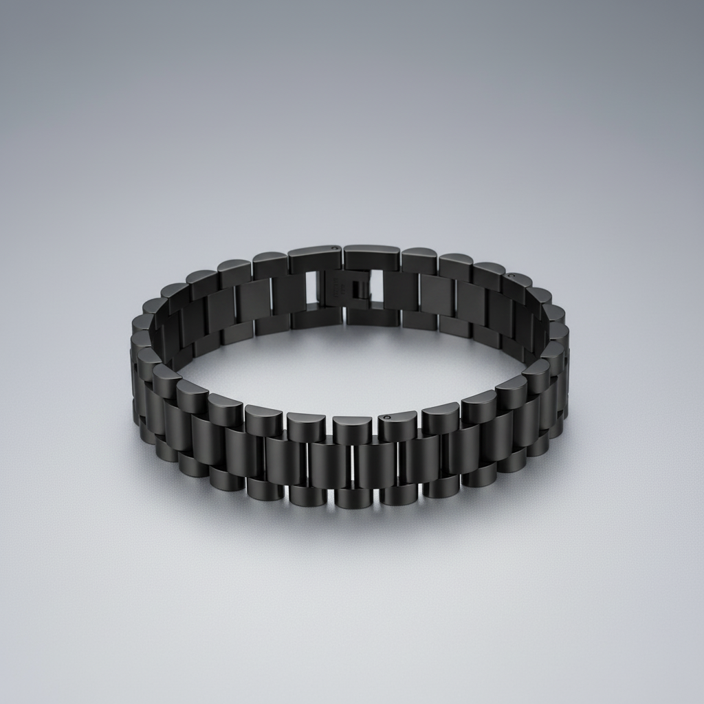 The Arc Bracelet — Black Clean Links
