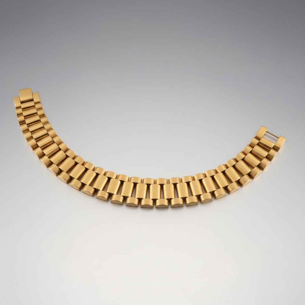The Arc Bracelet — Gold Flat Lay Arc
