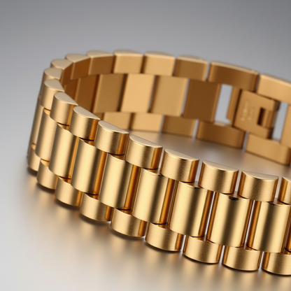 The Arc Bracelet — Gold Link Detail